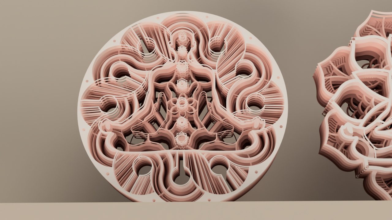 Carved figure panel by Nikao